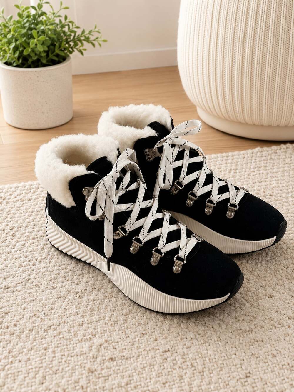 Sorel Out N About III Conquest Waterproof Boots Black White Women 9 NL4434-010